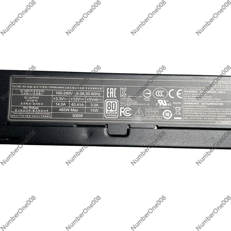 FSP500-30AS 80Plus Platinum Fl - Atx Power Supply 1U Flex 500W 评论和价格
