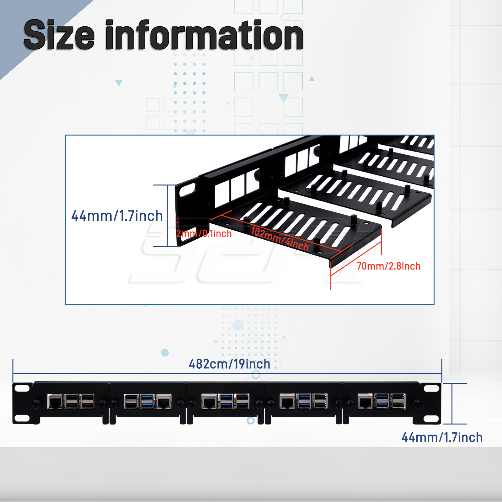 52Pi Removable 1U Rack Mount f - Deskpi Super6C 评论和价格