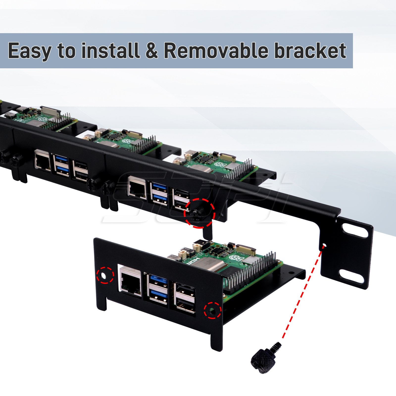 52Pi Removable 1U Rack Mount f - Deskpi Super6C 评论和价格